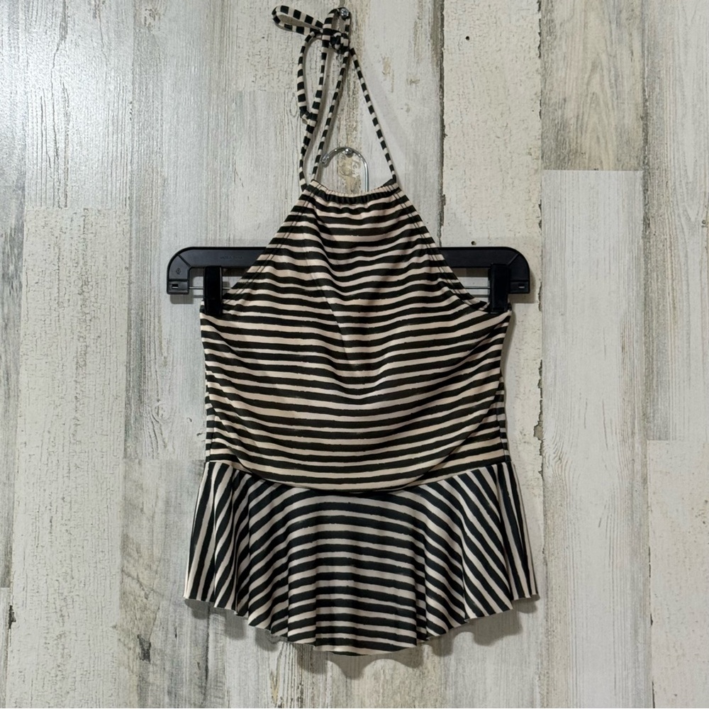 Lime Ricki Black and White Striped Camisole